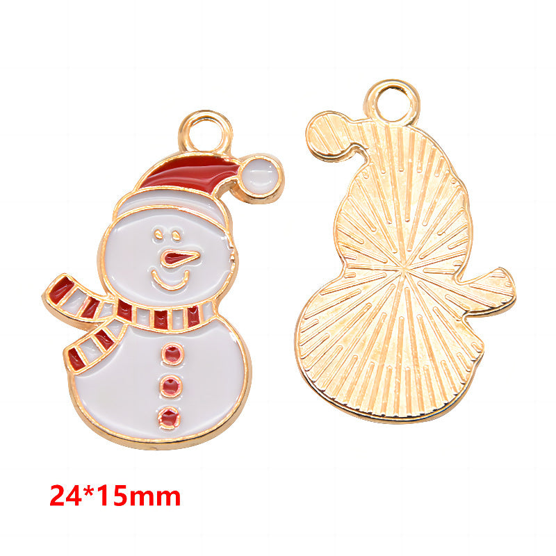 10 Pcs Christmas Series Alloy Hanging Ornaments