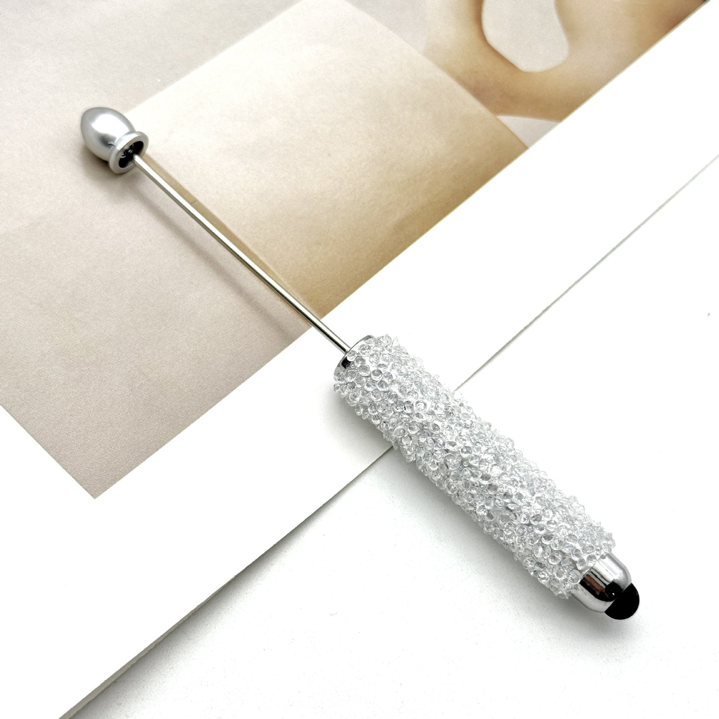 Resin Gypsophila Touch Screen Beaded Pen