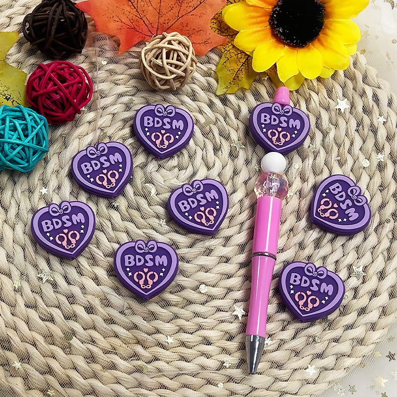 Silicone focal Beads Cartoon English Letter Soft Beads