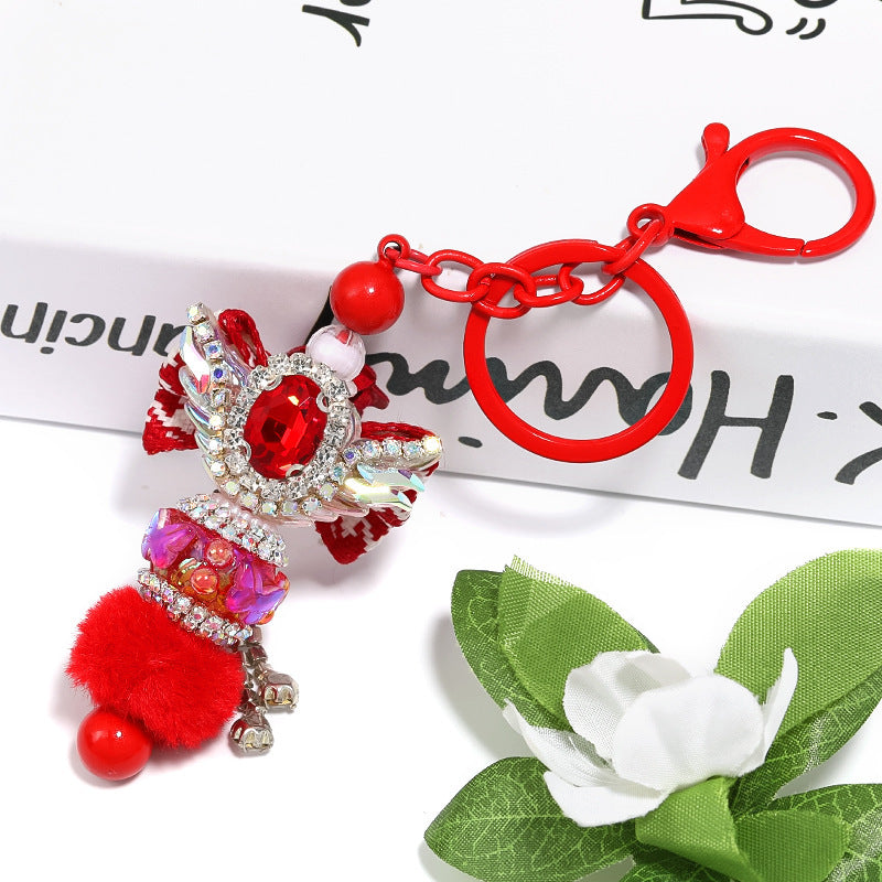 Butterfly Pearl Diamond Ball Rhinestone Chain Beads