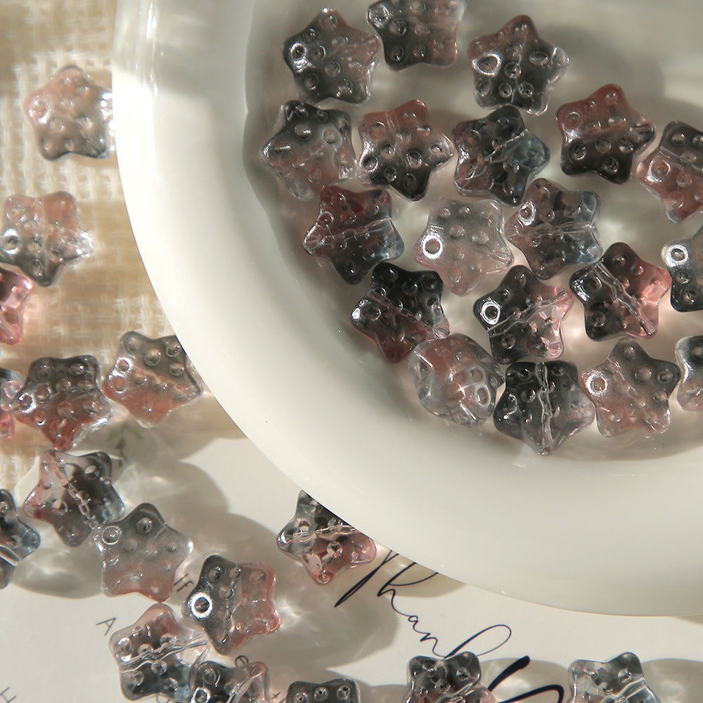 Five-pointed Star Glass beadable Beads Gradient Star