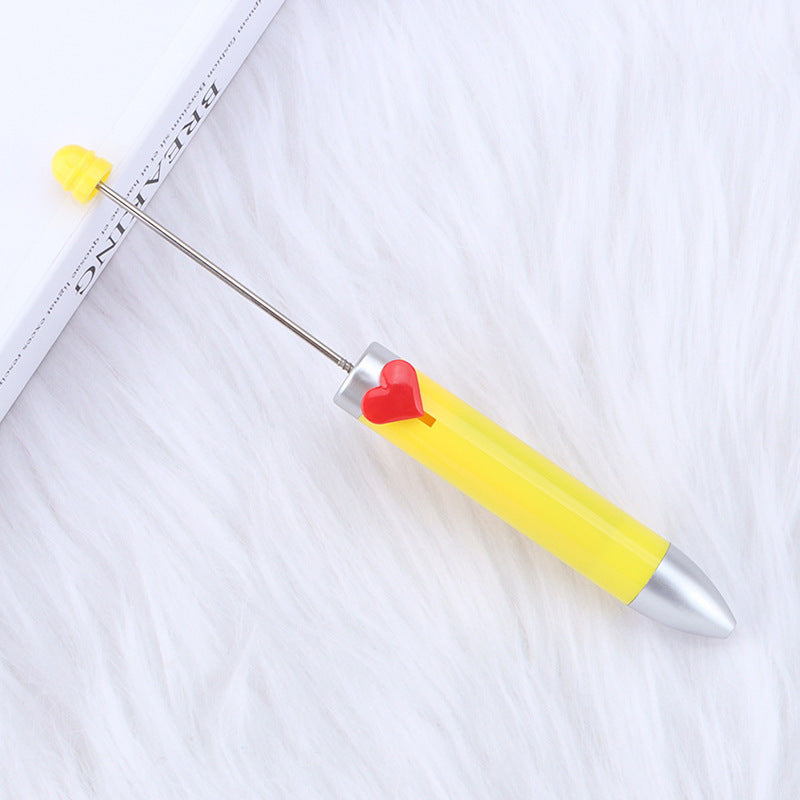 Heart-shaped Seven-color Beaded Pen