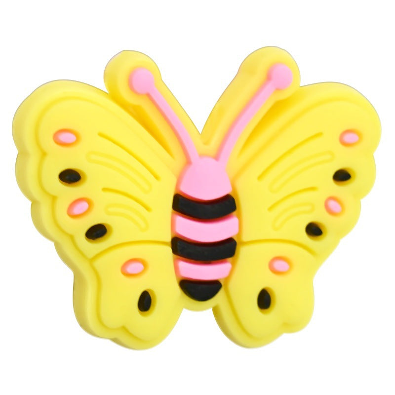 Colorful Cartoon Butterfly Series Silicone Focus Beads Silicone Focus Beads