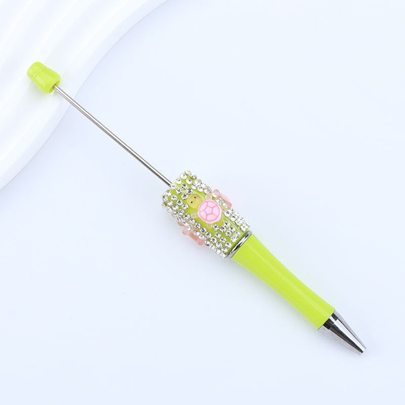 Inlaid Diamond Turtle Beaded Pen