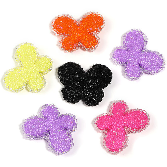 Colorful Sugar Butterfly Full Diamond Through Hole Beads