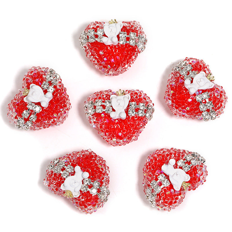 Crown Bear Heart Soft Sugar Beads