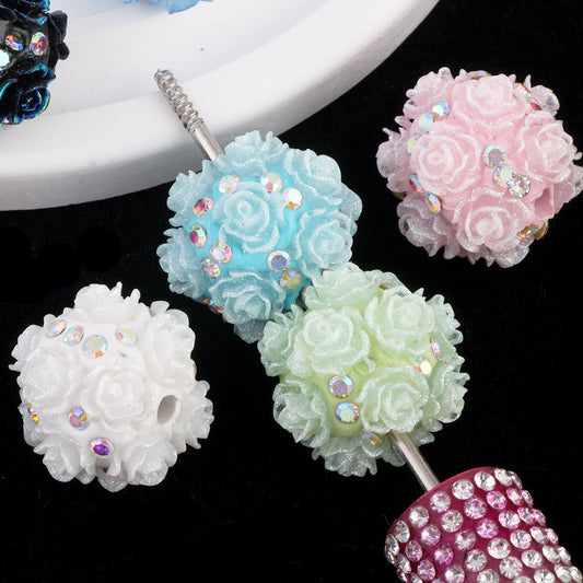 2cm Luminous Inlaid Diamond Flower Ball Diamond Ball