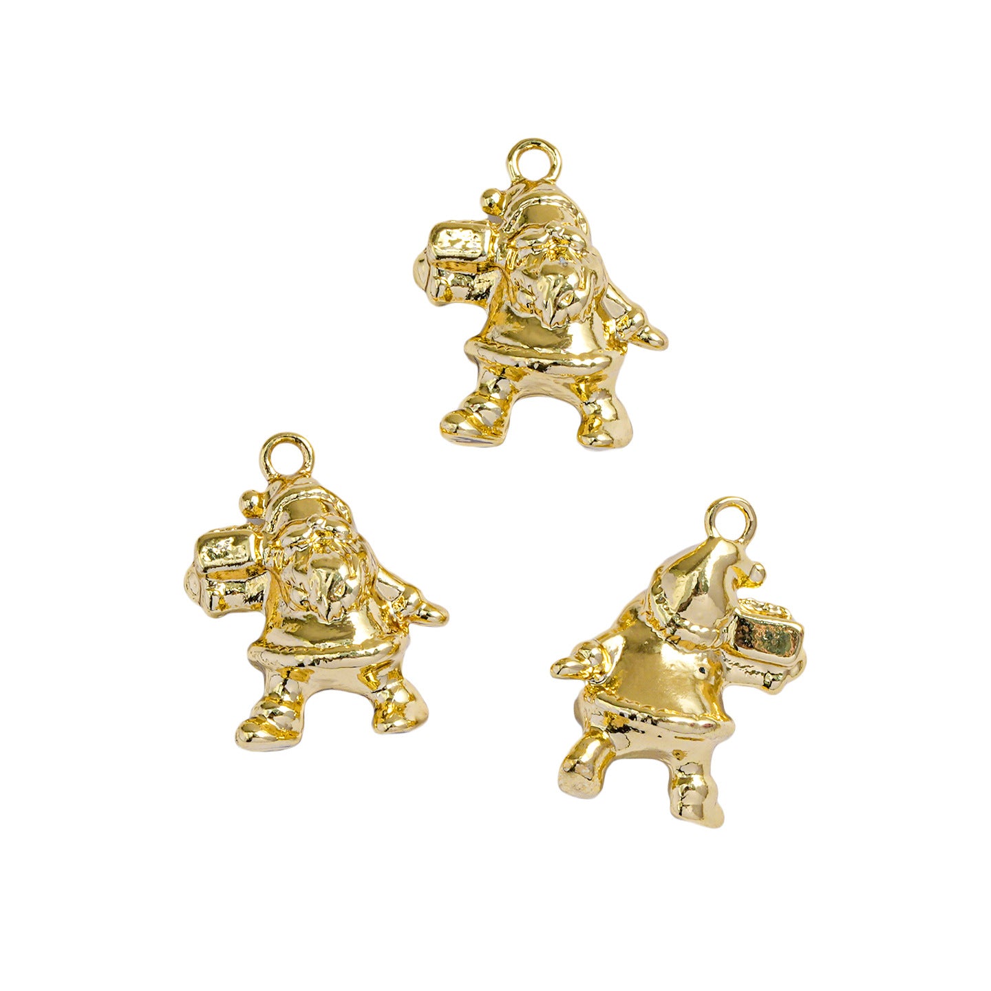 Christmas Series Santa Claus Holding Gift Box Charm