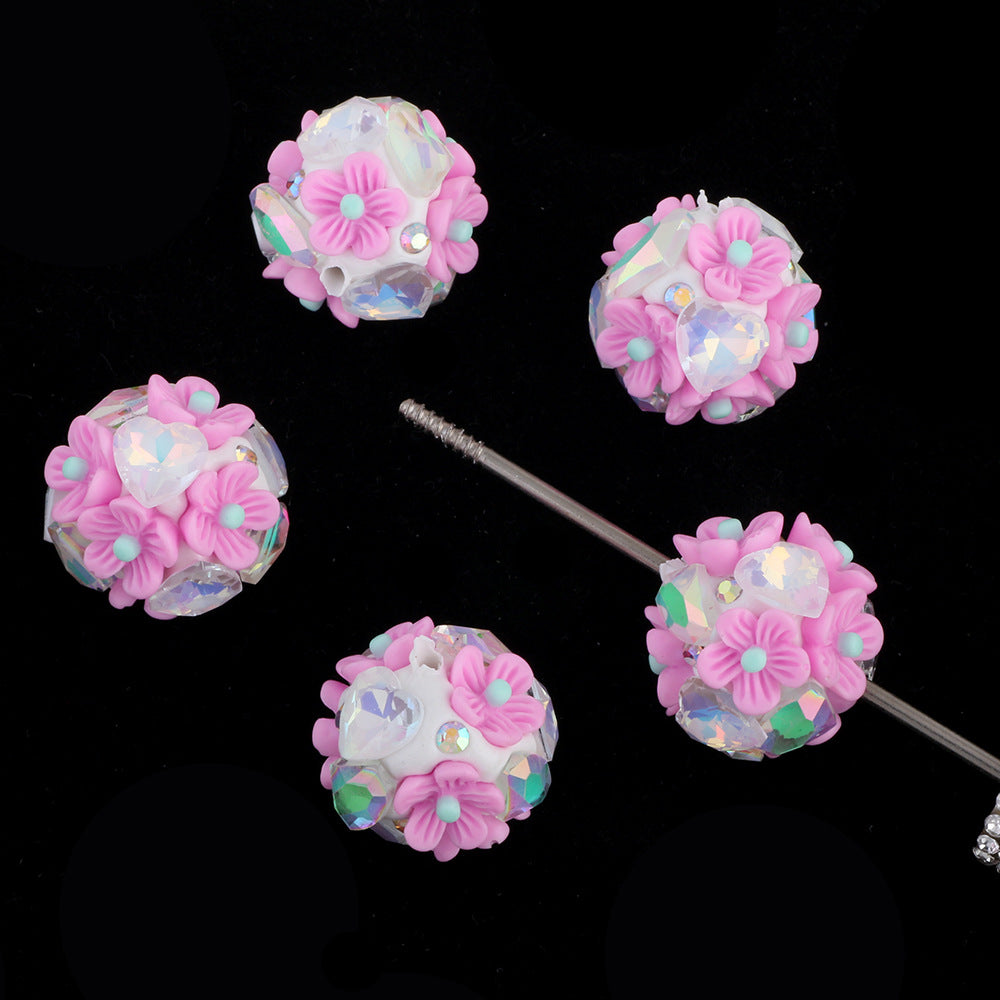 Flower Beads Luminous Zircon Flower Balls