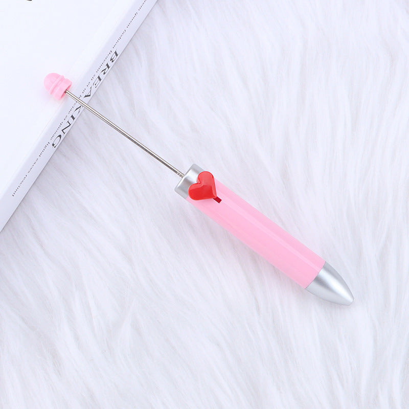 Heart-shaped Seven-color Beaded Pen