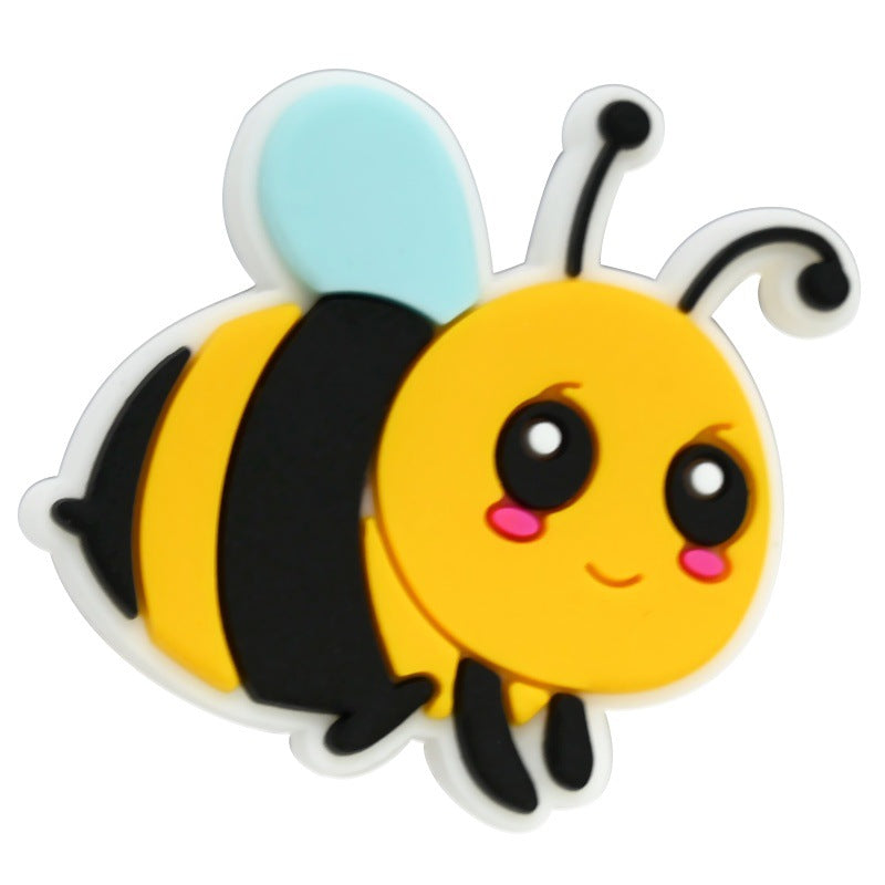 Cute Bee Silicone Focal Beads