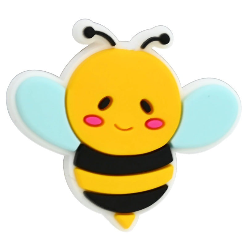 Cute Bee Silicone Focal Beads