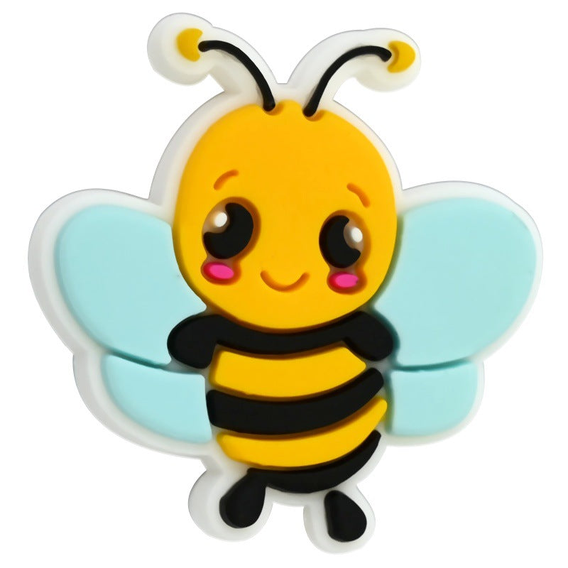 Cute Bee Silicone Focal Beads
