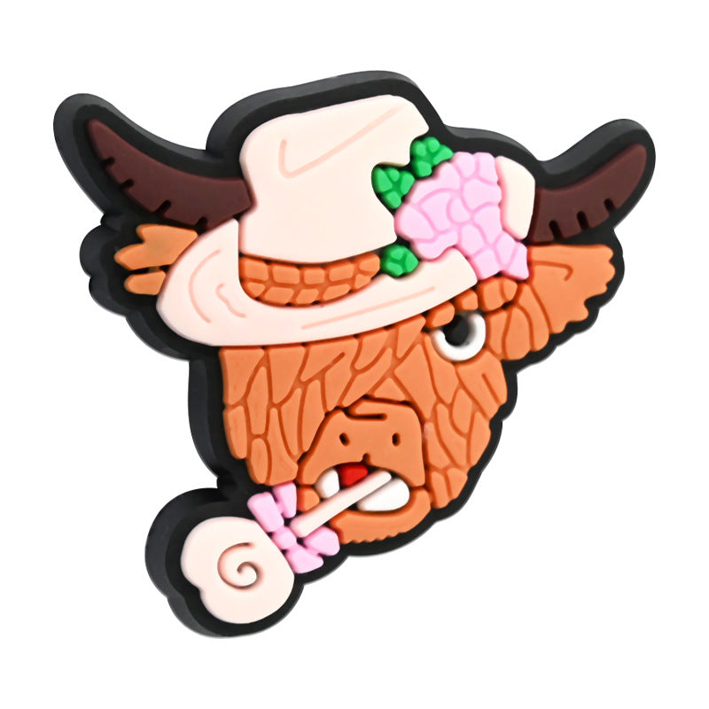 Cartoon Cowboy Series Silicone Focal Beads