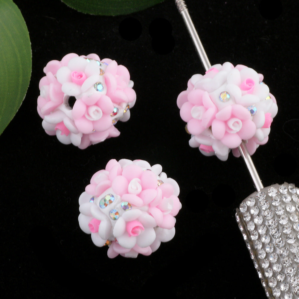 Rose Ball with Rhinestones