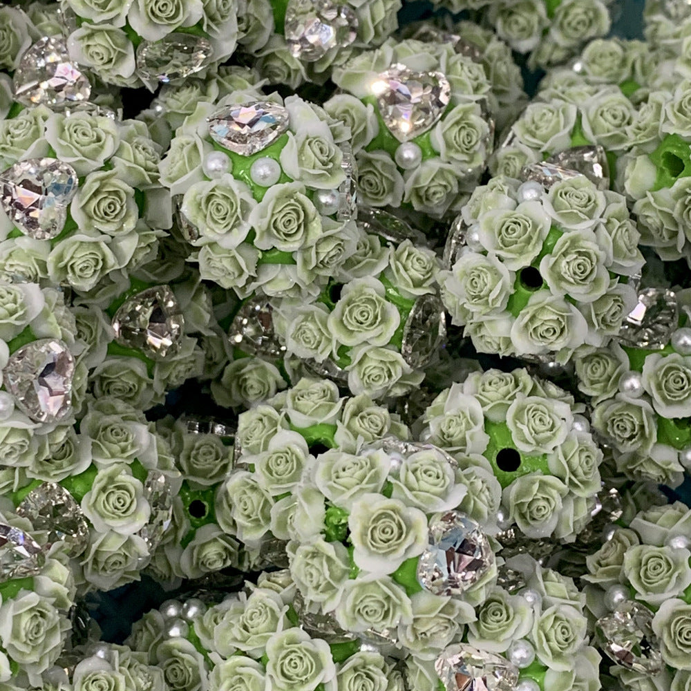 Luminous Four-sided Heart Zircon Rose Ball