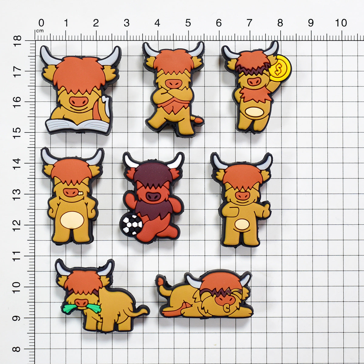Cartoon Highland Cow Silicone Focus Beads Silicone Focus Beads
