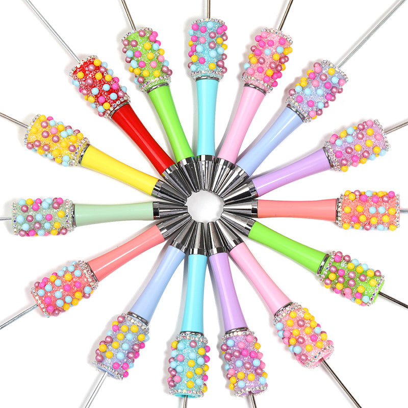 Colorful Stringed Pearls Pen