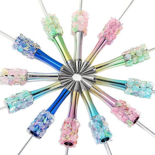 Flower Butterfly Beaded Pen
