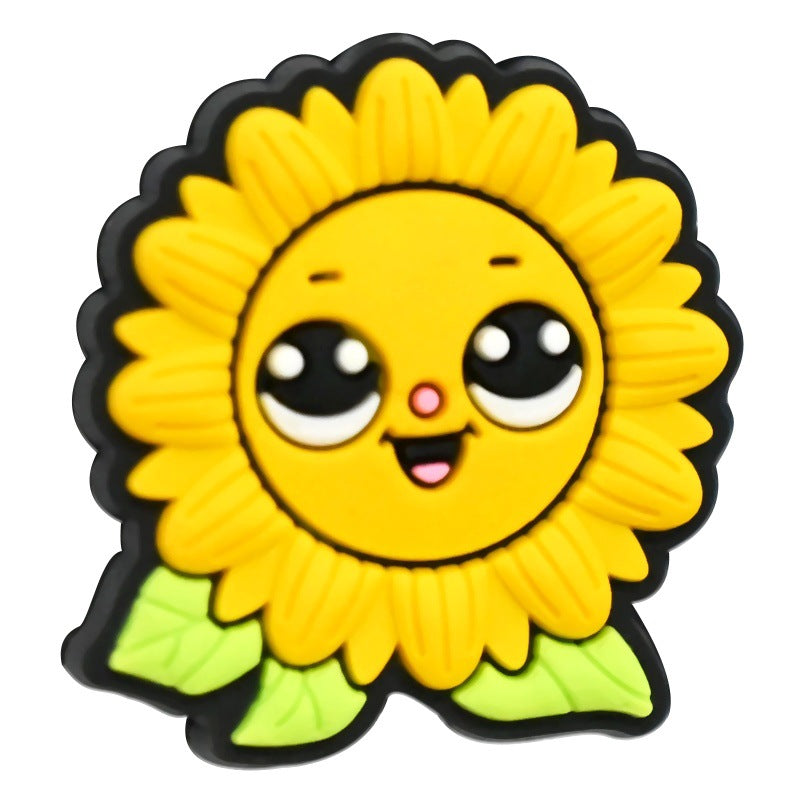 Sunflower Flower Patch Silicone Focus Beads Silicone Focus Beads