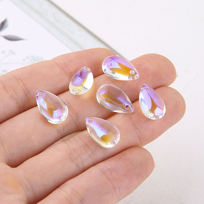 Glass Crystal Mermaid Tears Transparent Water Drop Pendant
