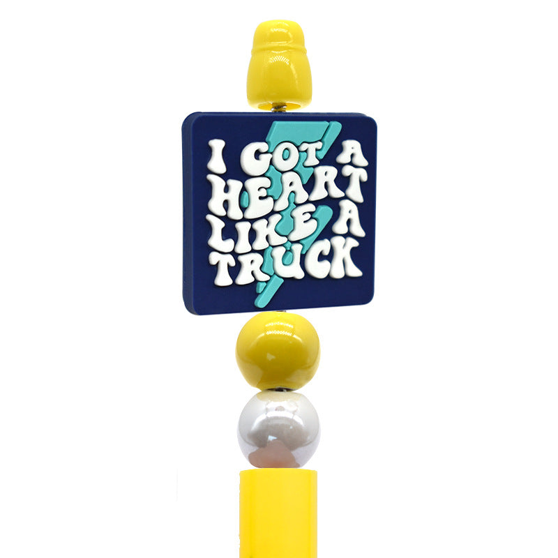 English Cartoon Series Silicone Focal Beads Silicone Focal Beads