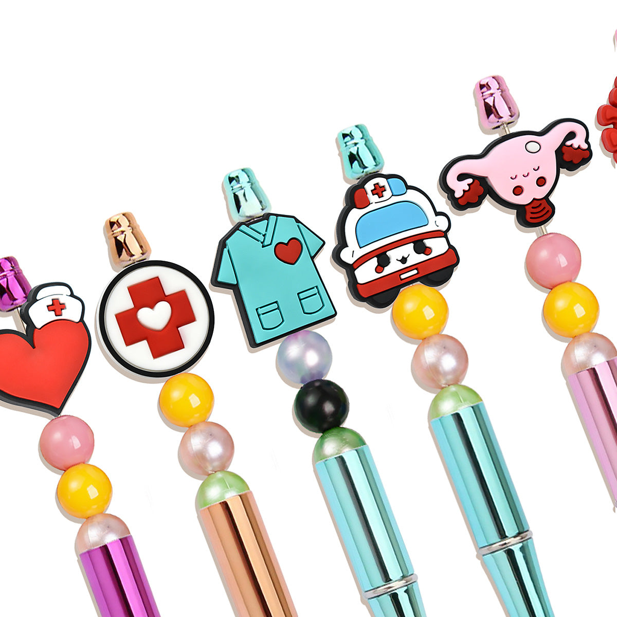 Cute Cartoon Medical Series Silicone Focus Beads Silicone Focus Beads