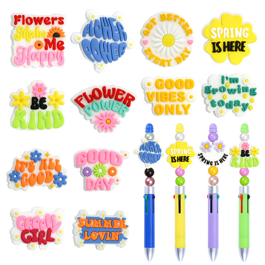 English Phrases Silicone Focus Beads Silicone Focus Beads