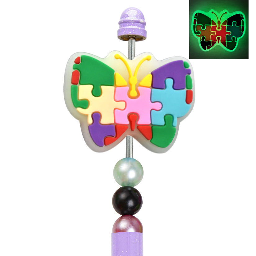 Fluorescent Autism Theme Series Silicone Focus Beads Silicone Focus Beads