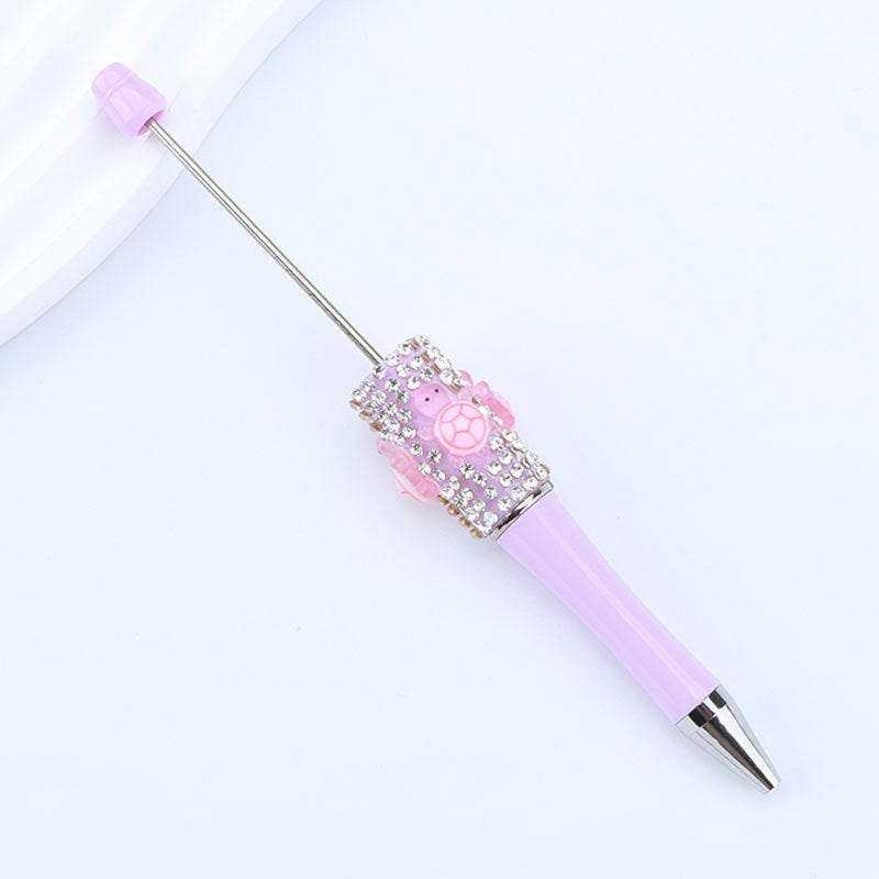 Inlaid Diamond Turtle Beaded Pen