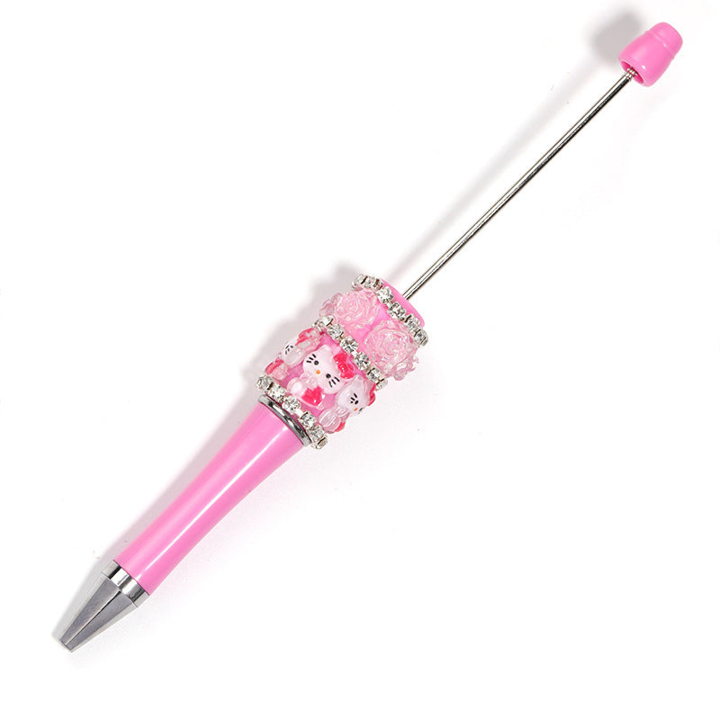 Cartoon Stress Relief Flower Beaded Pen