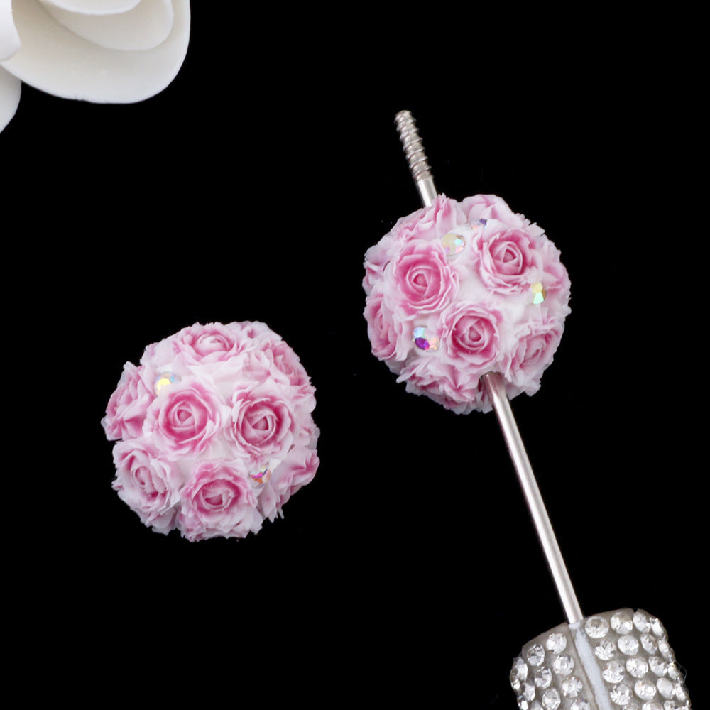 Artificial Rose Flower Cluster Ball Drill Ball