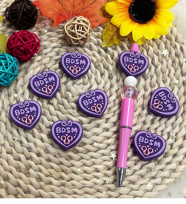 Silicone focal Beads Cartoon English Letter Soft Beads