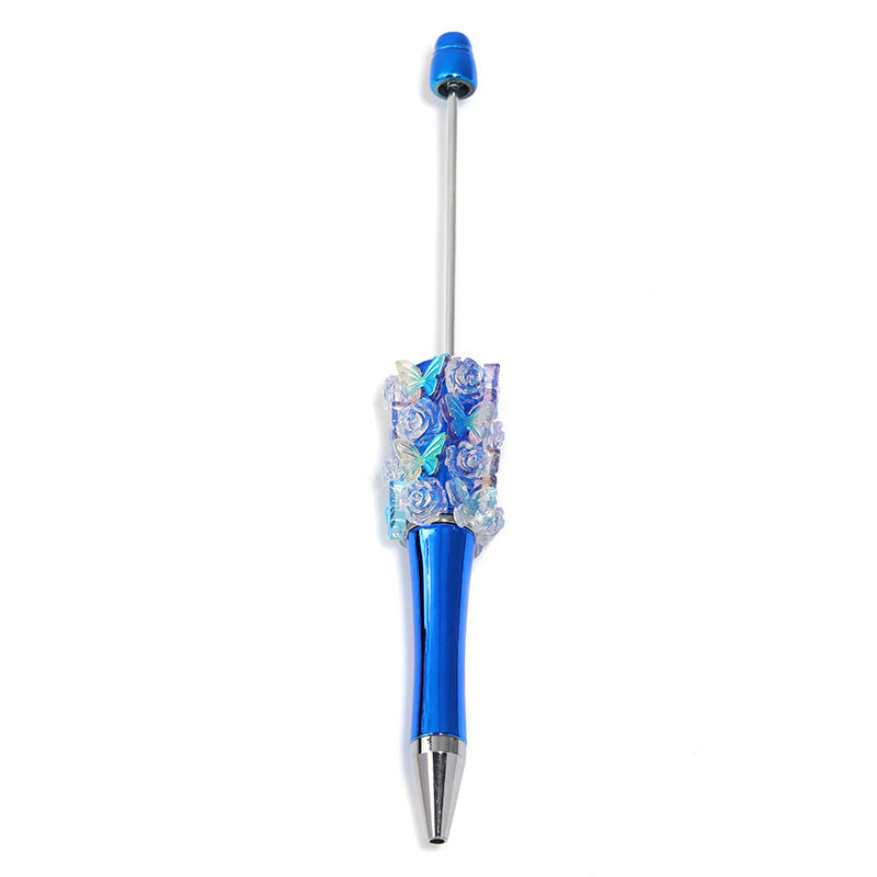 Flower Butterfly Beaded Pen