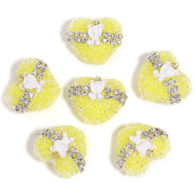 Crown Bear Heart Soft Sugar Beads