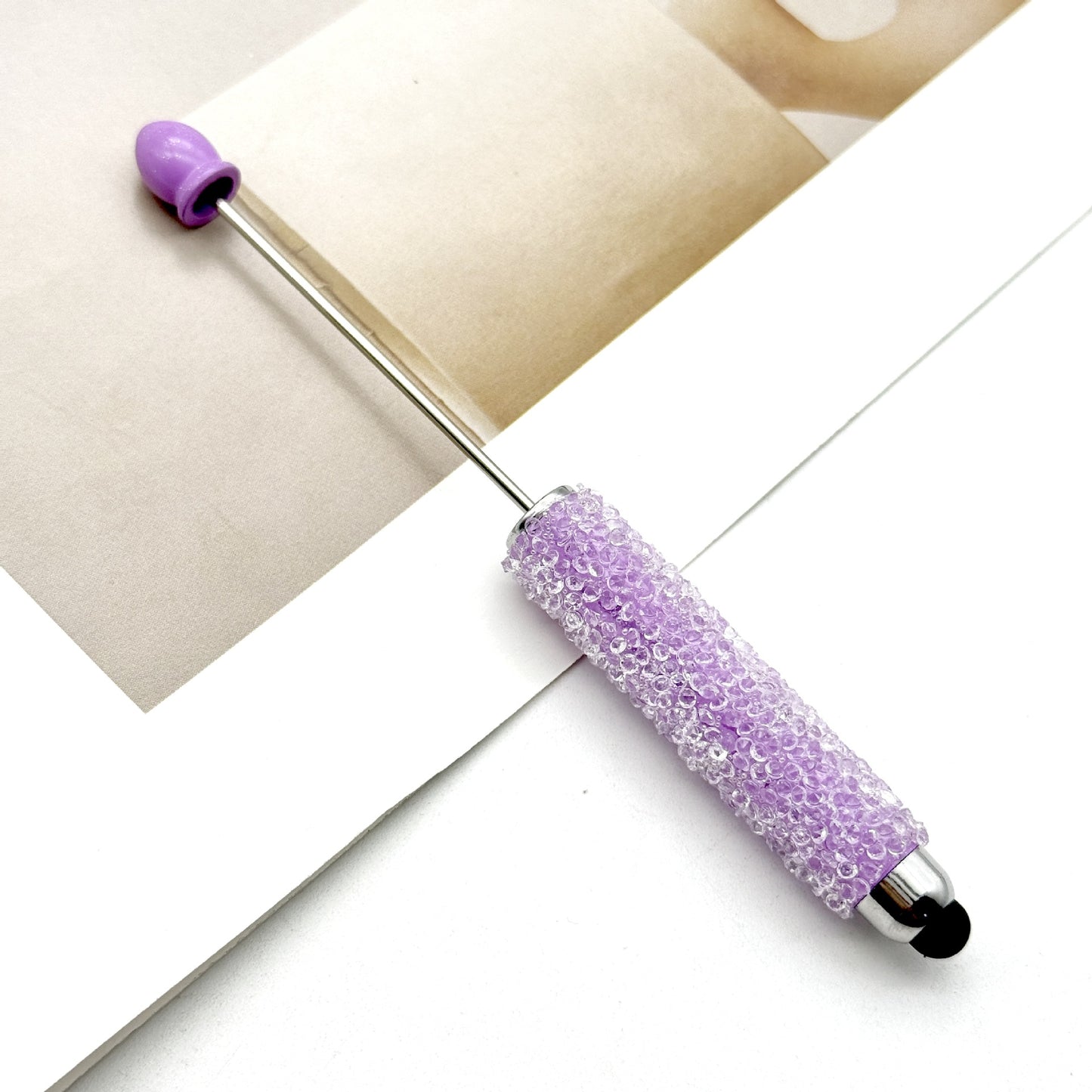 Resin Gypsophila Touch Screen Beaded Pen