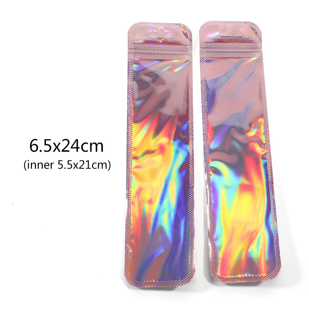 100 Pcs Resealable Large Ziplock Bags for Beadable Pens, Rose Pink Color with UV Finish