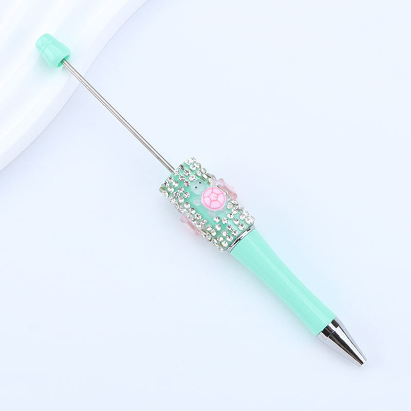 Inlaid Diamond Turtle Beaded Pen