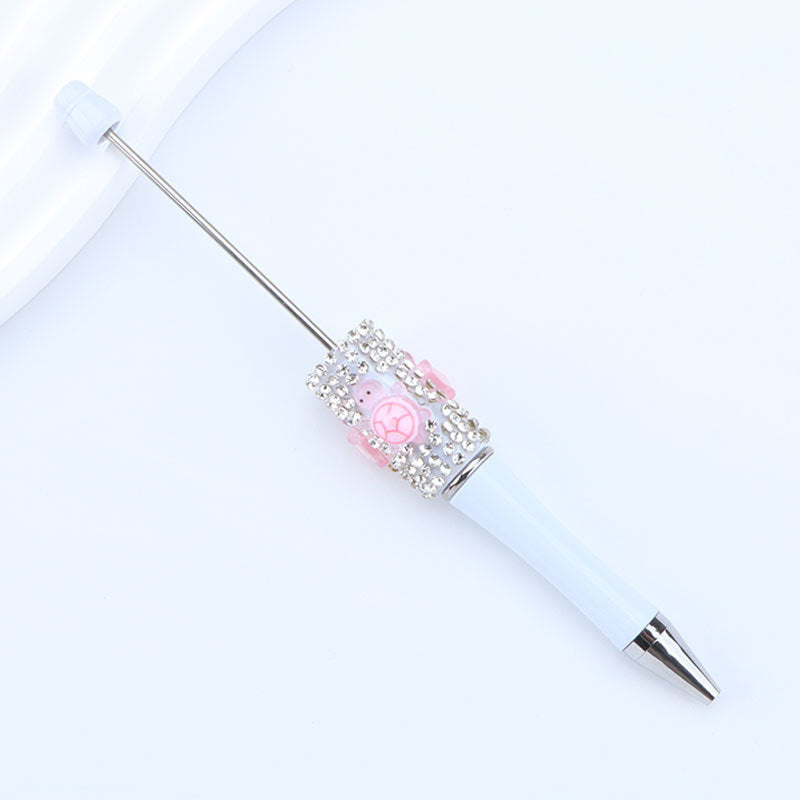 Inlaid Diamond Turtle Beaded Pen