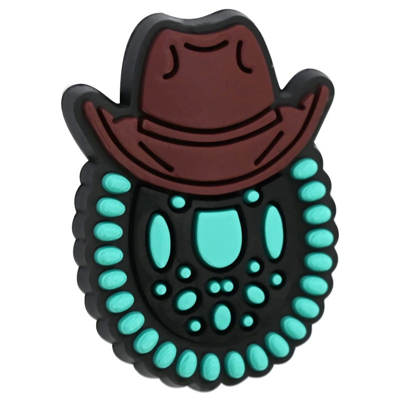 Cartoon Cowboy Series Silicone Focal Beads