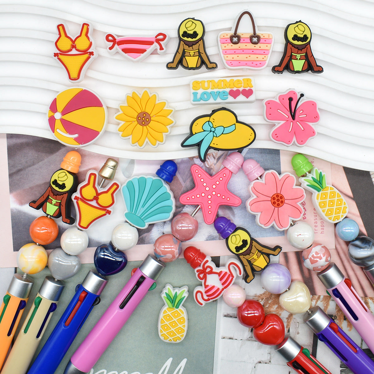 Summer Beach Series Accessories Silicone Focus Beads Silicone Focus Beads