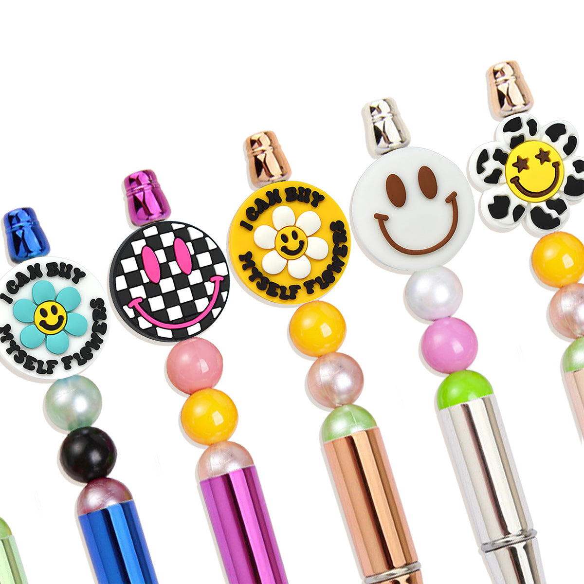 Cute Flower Handmade Beaded Silicone Focal Beads
