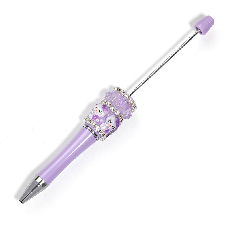 Cartoon Stress Relief Flower Beaded Pen