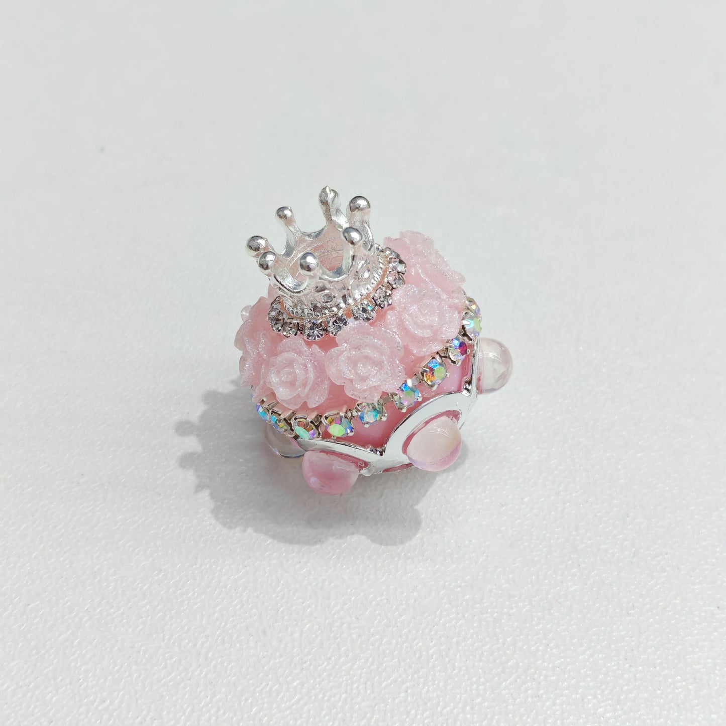 Pearl Small Flower Crown Diamond Ball Soft Clay Straight Hole Beads
