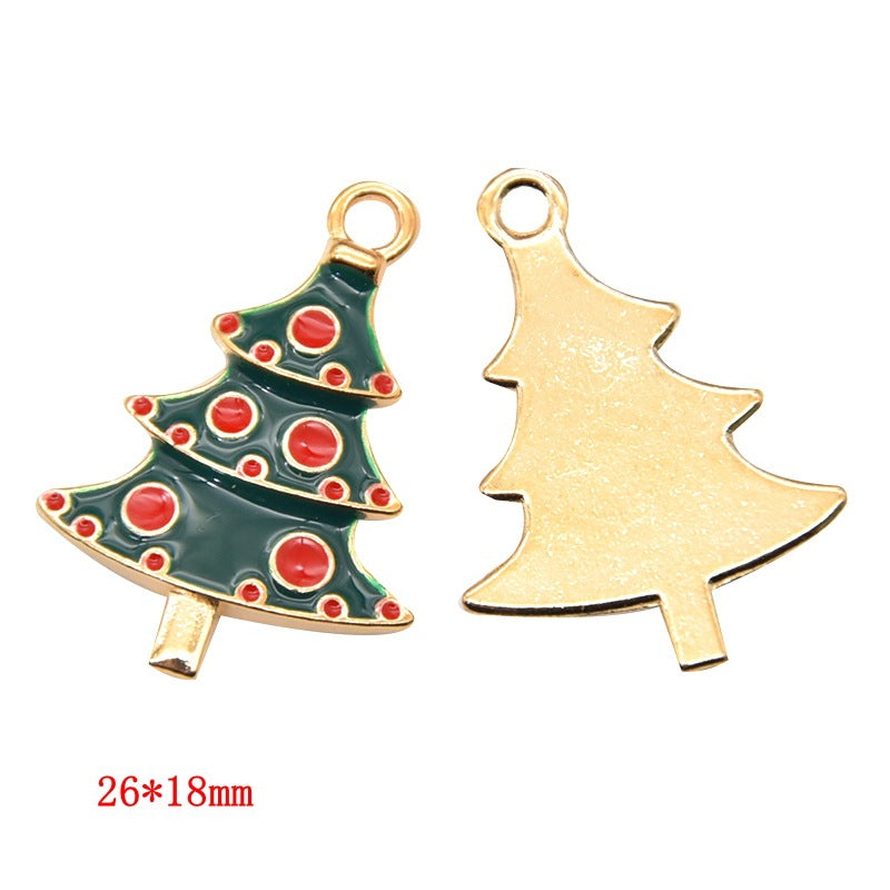 10 Pcs Christmas Series Alloy Hanging Ornaments