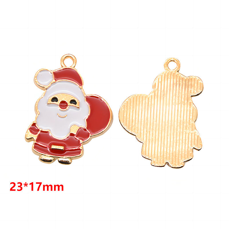 10 Pcs Christmas Series Alloy Hanging Ornaments