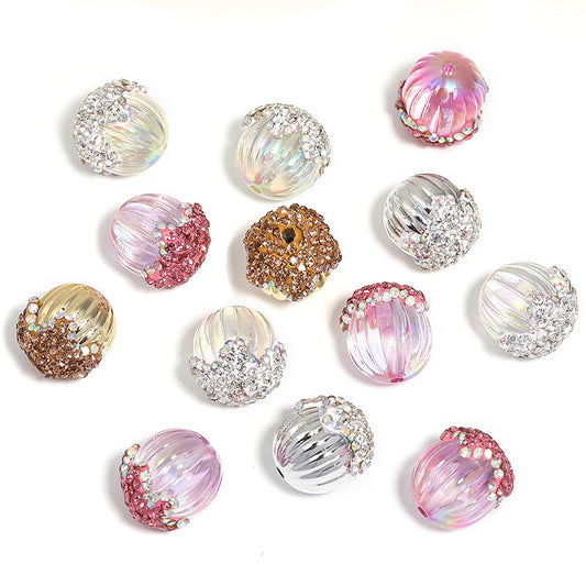 Rhinestone Pumpkin Beads Pinecone Drill Ball Beads