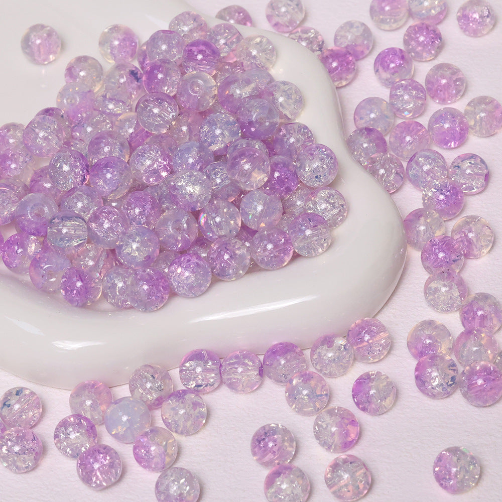 10mm Crackle Beads Jade  Glass Beads