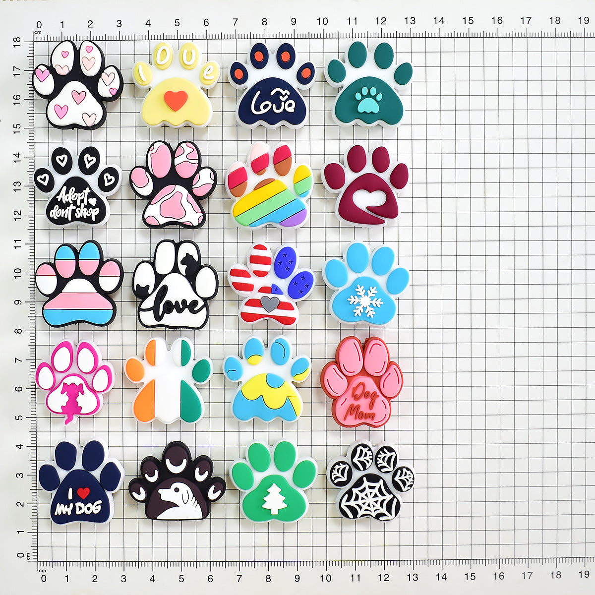 Cartoon Animal Footprint Series Silicone Focus Beads Silicone Focus Beads