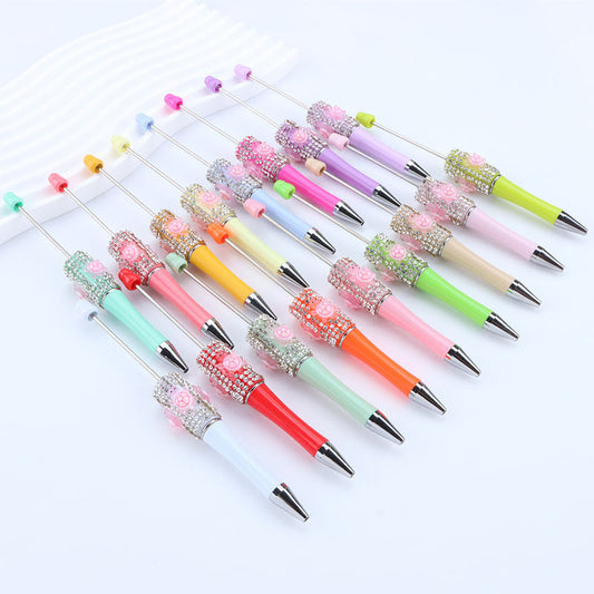 Inlaid Diamond Turtle Beaded Pen